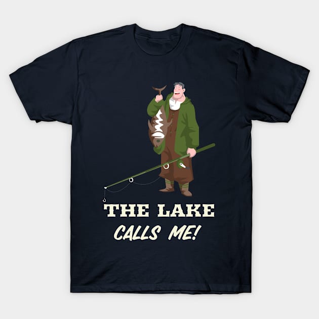 The Lake Calls me Sport Fishing T-Shirt by Distinkt